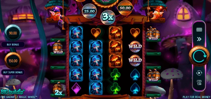 Fire Gnomes 2 Magic Wheel – fő játék képernyő